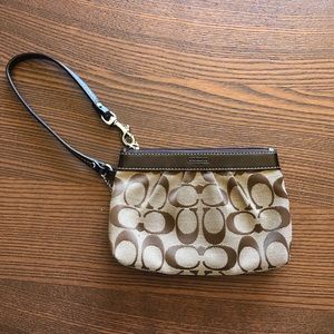 Brown Coach Wristlet